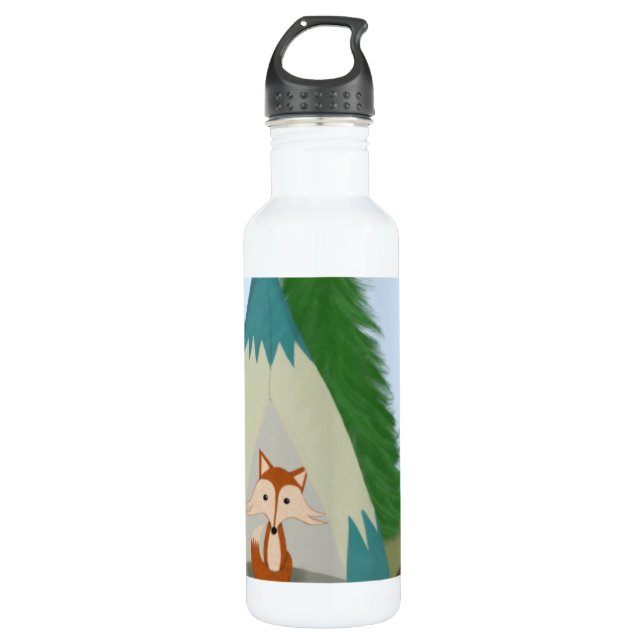 Bouteille D'eau Joli renard solitaire (Devant)