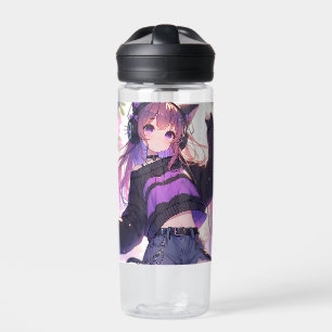Bouteille D'eau Jolie fille Anime dans casque avec oreilles de cha
