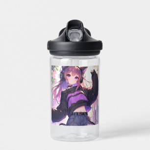 Bouteille D'eau Jolie fille Anime dans casque avec oreilles de cha