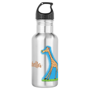 Bouteille D'eau Jolie girafe avec dessin animé de papillon
