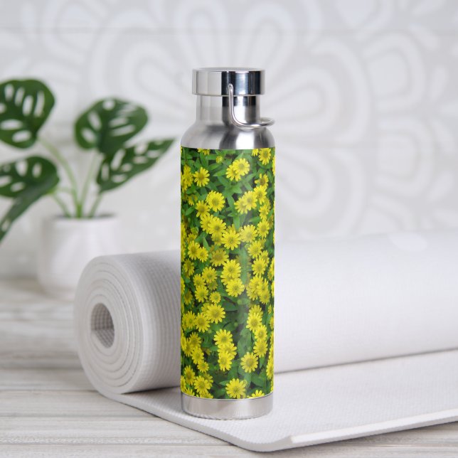 Bouteille D'eau Jolies petites fleurs jaunes (Yoga)