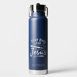 Bouteille D'eau Jouer Basse Guitare Pour Jésus Christian Personnal