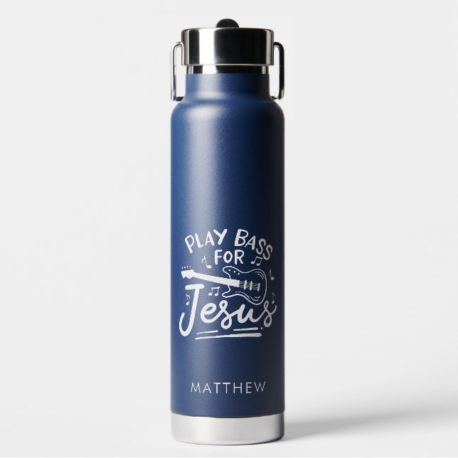 Bouteille D'eau Jouer Basse Guitare Pour Jésus Christian Personnal (Salle de sport)