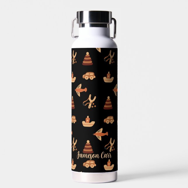 Bouteille D'eau Jouet Brown enfant blanc mignon Voiture Avion Bate (Avant)