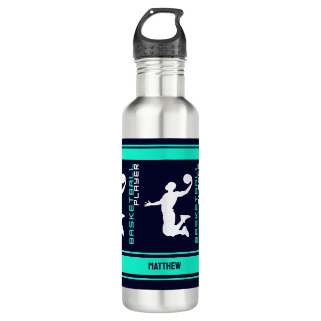 Bouteille D'eau Joueur de basket-ball, Basket-ball Cadeaux d'anniv (Devant)