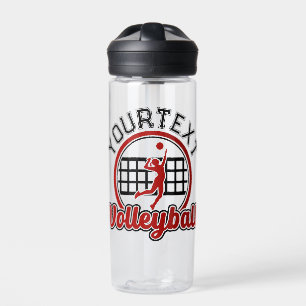 Bouteille D'eau Joueur de l'équipe de volleyball AJOUTER LE NOM Sp