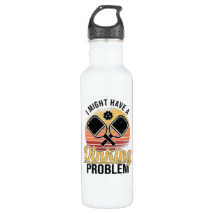 Bouteille D'eau Joueur de Pickleball Dinking Love Pickleball Retro