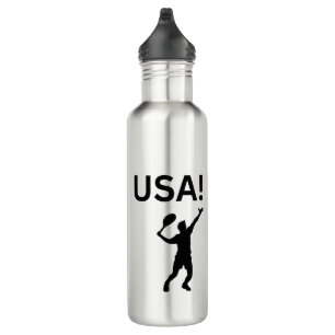 Bouteille D'eau Joueur de tennis américain utilisant dot comme bal
