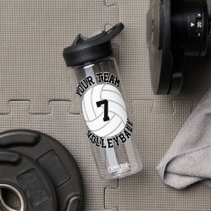 Bouteille D'eau Joueur de volley-ball Nom d'équipe personnalisé et