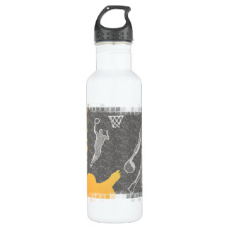 Bouteille D'eau Joueurs de basket grunges et fan