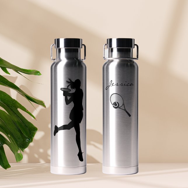 Bouteille D'eau Joueuse de tennis féminine de classe personnalisée (Créateur téléchargé)