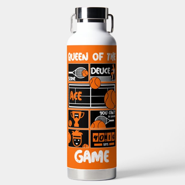 Bouteille D'eau Joueuse Junior de Tennis (Avant)