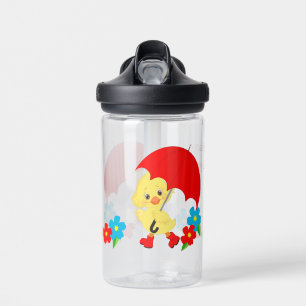 Bouteille D'eau Jour de pluie mignon Fleurs de canard jaune Enfant