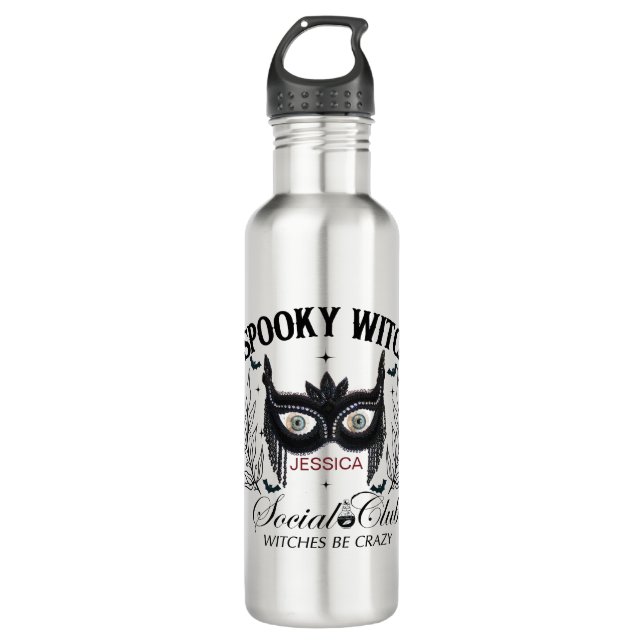 Bouteille D'eau Jour éffrayant D'Halloween Sorcière 30E Anniversai (Devant)