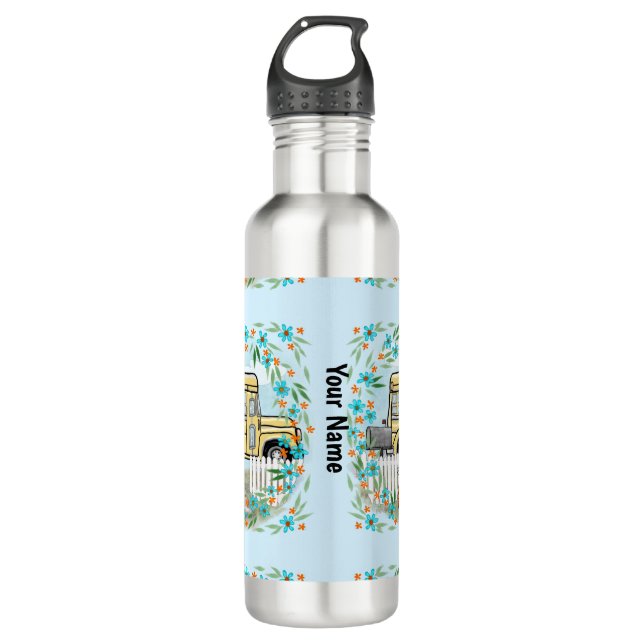 Bouteille D'eau Journée du bus scolaire (Devant)