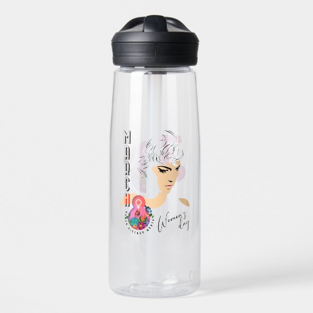 Bouteille D'eau Journée internationale de la femme | 25 oz (Avant)