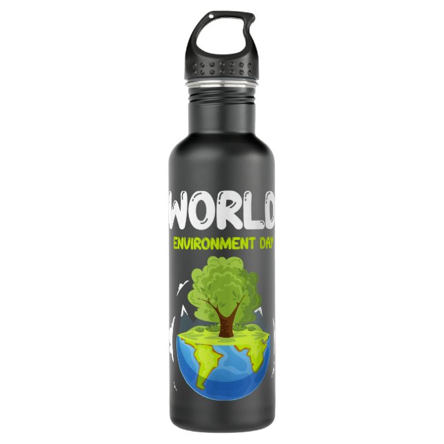 Bouteille D'eau Journée mondiale de l'environnement 5 juin Nations (Devant)