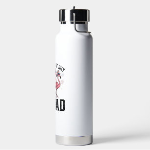 Bouteille D'eau Joyeux 4 juillet Flamingo Squad Vector Design_1