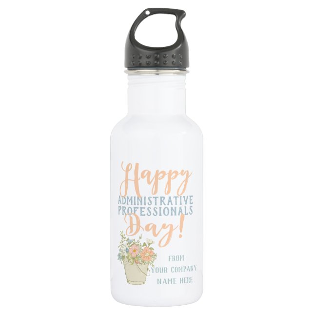 Bouteille D'eau Joyeux cadeau de jour pour les professionnels admi (Devant)