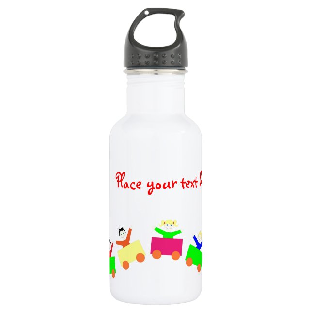 Bouteille D'eau Joyeux Train pour enfants (Devant)