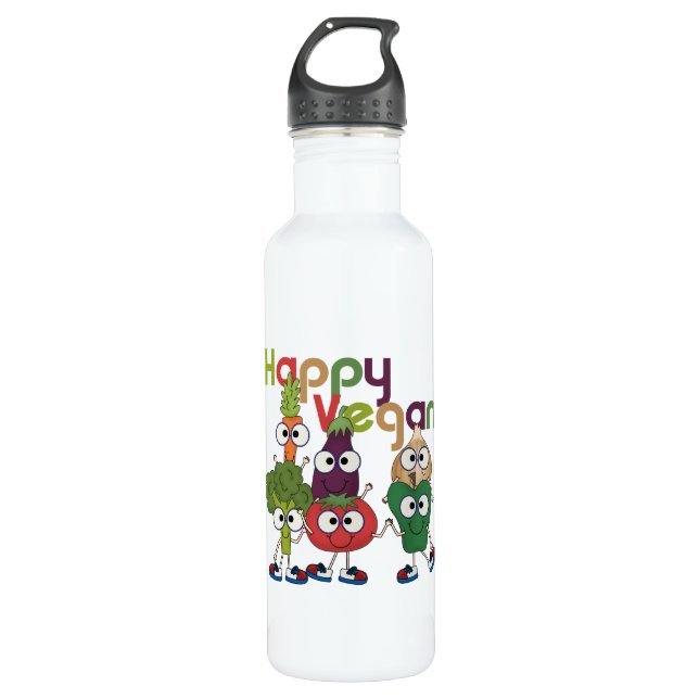 Bouteille D'eau Joyeux Vegan (Devant)