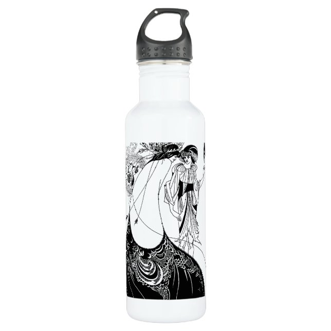 Bouteille D'eau Jupe Peacock Beardsley Art Nouveau (Devant)