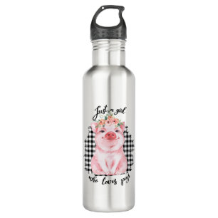 Bouteille D'eau Just a Girl who loves pigs