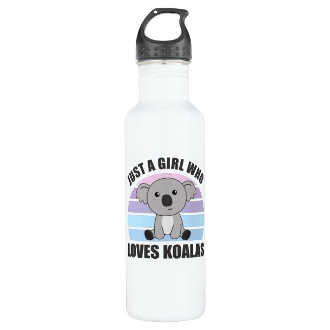 Bouteille D'eau Juste une fille qui aime Koalas - Cute Koala (Devant)