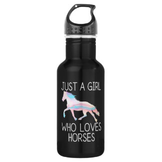 Bouteille D'eau Juste une fille qui aime les chevaux
