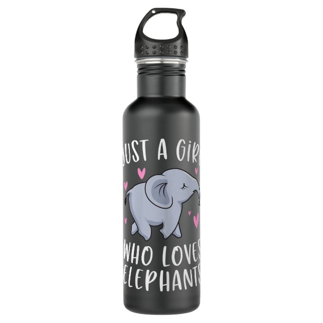 Bouteille D'eau Juste une fille qui aime les éléphants Galaxy Espa (Devant)