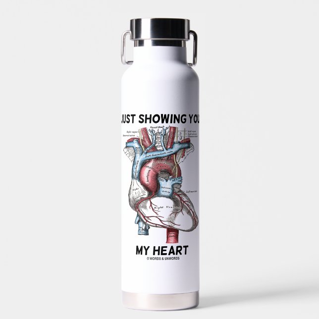 Bouteille D'eau Juste Vous Montrer Mon Coeur Anatomique Coeur (Avant)