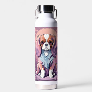 Bouteille D'eau Kawaii Cavalier King Charles Pastel Colonnes
