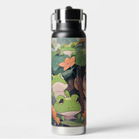Kawaii Frog Girl Bottle Anime Nature