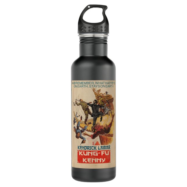 Bouteille D'eau Kendrick    LamarKung Fu Kenny Parodie Classique T (Devant)