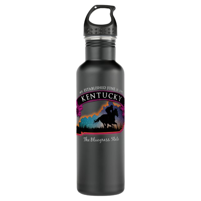 Bouteille D'eau Kentucky Horse Racing Souvenir  (Devant)