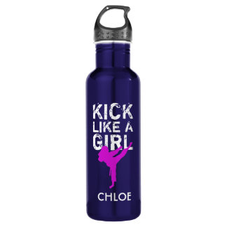 Bouteille D'eau Kick Like a Girl Karate Martial Arts
