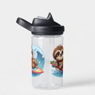Bouteille D'eau Kid Personalize Sloth Surfer 