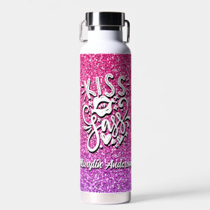 BOUTEILLE D'EAU KISS MON SASS PARTIES SCINTILLANT PERSONNALISÉE TY
