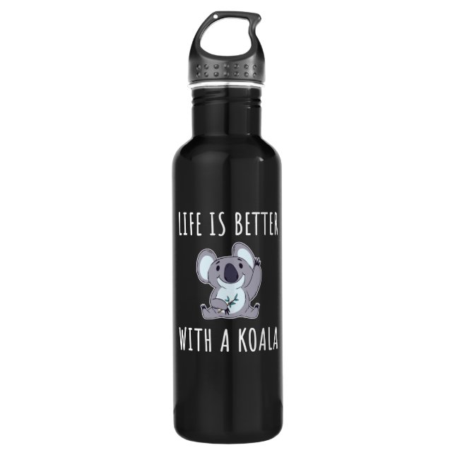 Bouteille D'eau Koala - La Vie Est Meilleure Avec Un Koala (Devant)