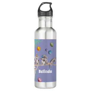 Bouteille D'eau Koala Watercolor Purple Birthday Party Animal Cuve