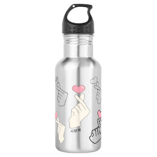 Bouteille D'eau Kpop coréen sac de doigt de coeur