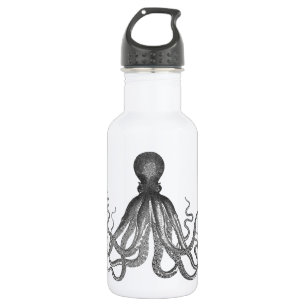 Bouteille D'eau Kraken - poulpe géant noir/Cthulu