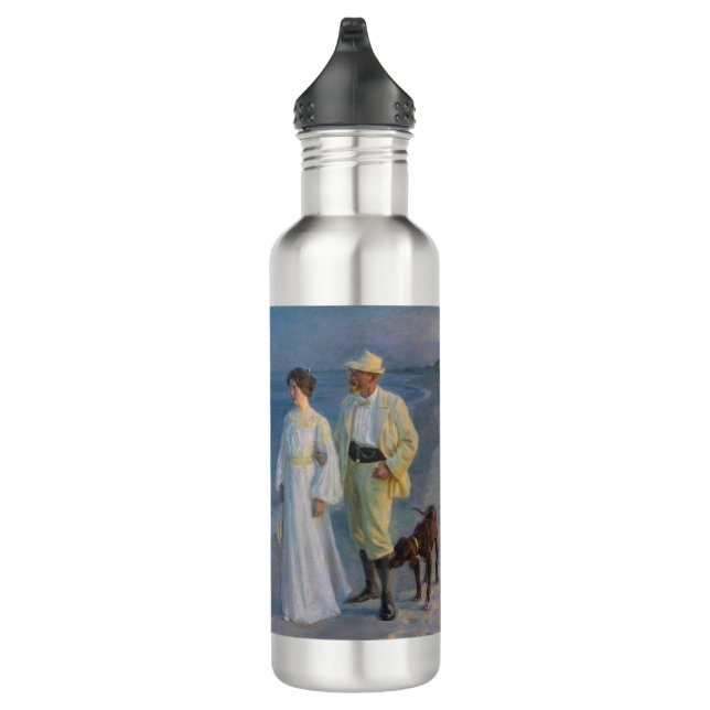 Bouteille D'eau Kroyer - L'artiste et sa femme sur la plage (Droite)