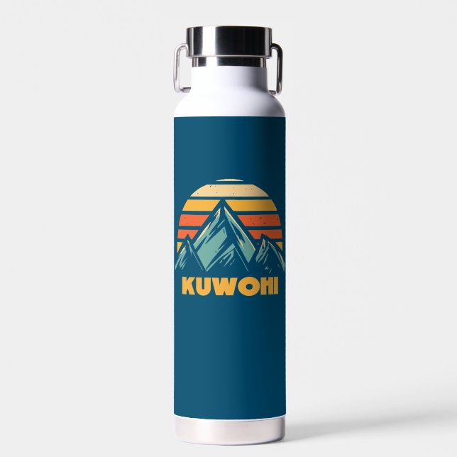 Bouteille D'eau Kuwohi Caroline du Nord Tennessee Retro Turquoise (Avant)