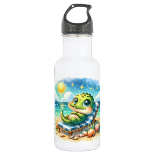 Bouteille D'eau L’évasion ensoleillée d’un bébé Croc Personnalisée