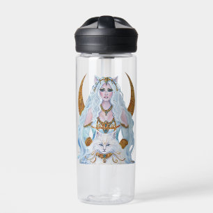 Bouteille D'eau La déesse égyptienne Bastet avec chat par Renee La