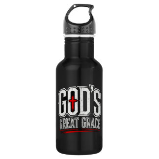 Bouteille D'eau La grande grâce de Dieu Bold Distressed 