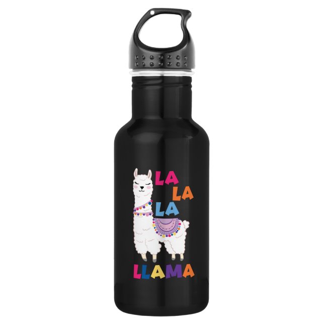 Bouteille D'eau La La La Llama - Drôle Chant Llama (Devant)