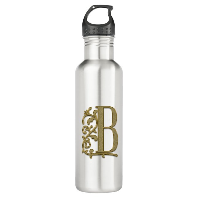 Bouteille D'eau La lettre initiale B, personnalisent (Devant)