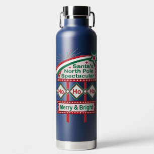 Bouteille D'eau La Marque Rétro du Père Noël – Ho Ho Ho Joyeux & L